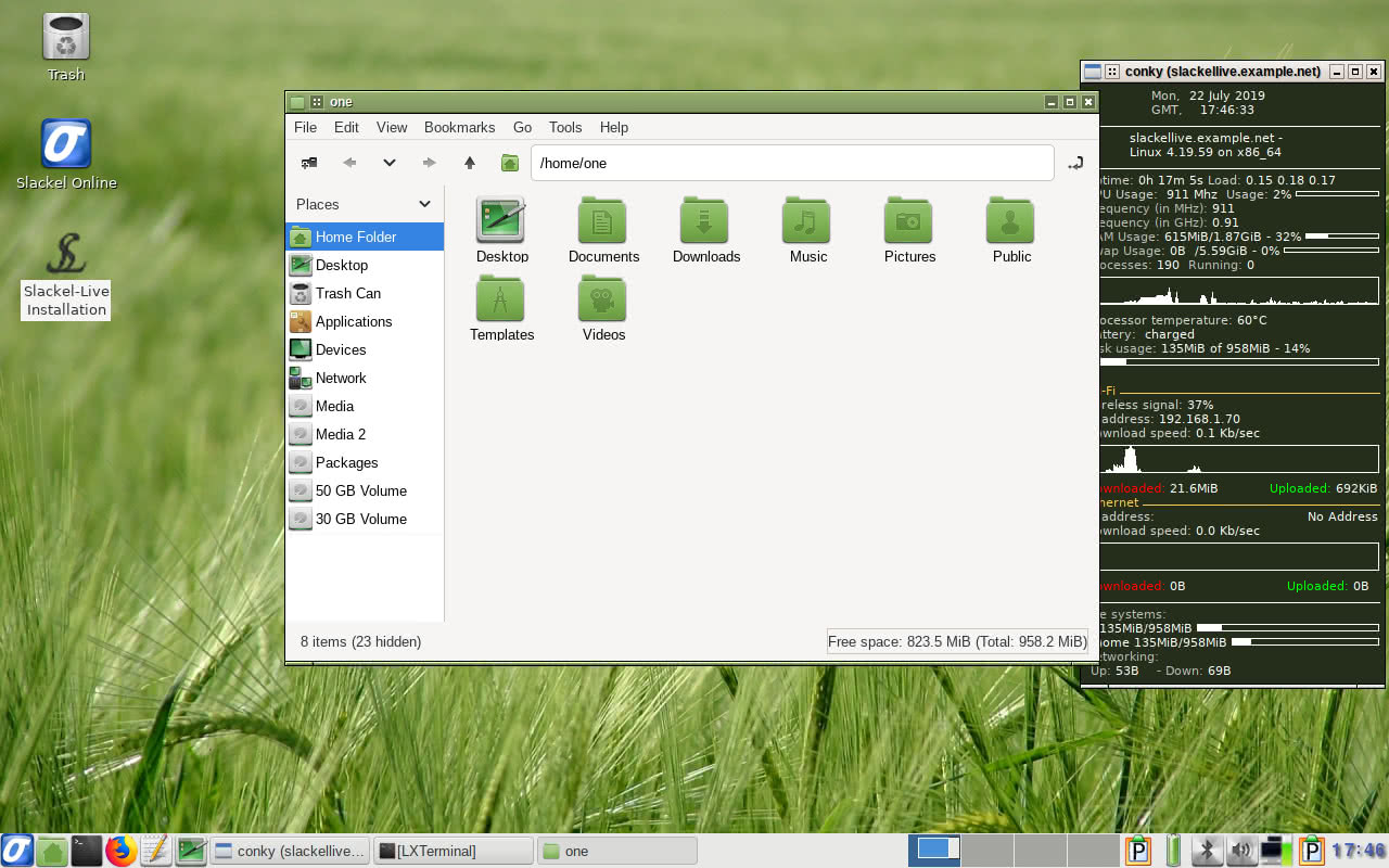PCMan File Manager in Slackel 7.2